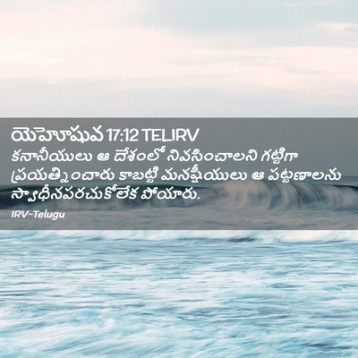 Picture 02 - యెహోషువ 17:12 TELIRV - కనానీయులు ఆ - Bible Verse Picture