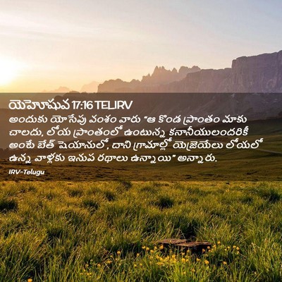 Picture 02 - యెహోషువ 17:16 TELIRV - అందుకు యోసేపు - Bible Verse Picture
