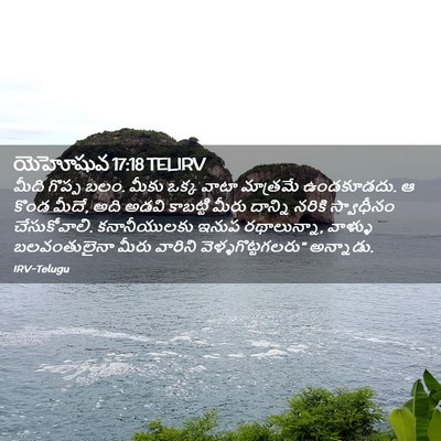 Picture 02 - యెహోషువ 17:18 TELIRV - మీది గొప్ప బలం. - Bible Verse Picture