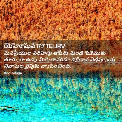 Picture 02 - యెహోషువ 17:7 TELIRV - మనష్షీయుల - Bible Verse Picture