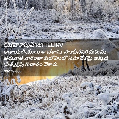 Picture 02 - యెహోషువ 18:1 TELIRV - ఇశ్రాయేలీయులు ఆ - Bible Verse Picture