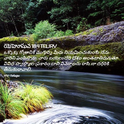 Picture 02 - యెహోషువ 18:4 TELIRV - ఒక్కొక్క - Bible Verse Picture