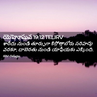 Picture 02 - యెహోషువ 19:12 TELIRV - శారీదు నుండి - Bible Verse Picture
