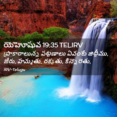 Picture 02 - యెహోషువ 19:35 TELIRV - ప్రాకారాలున్న - Bible Verse Picture