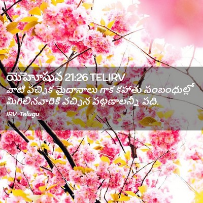 Picture 02 - యెహోషువ 21:26 TELIRV - వాటి పచ్చిక - Bible Verse Picture