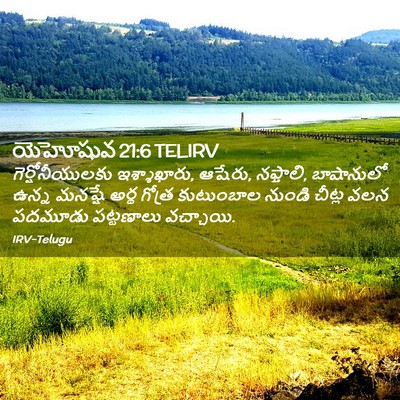 Picture 02 - యెహోషువ 21:6 TELIRV - గెర్షోనీయులకు - Bible Verse Picture