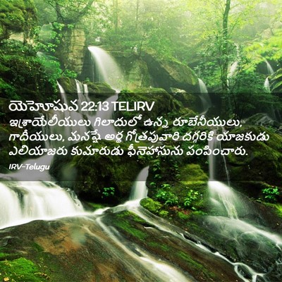 Picture 02 - యెహోషువ 22:13 TELIRV - ఇశ్రాయేలీయులు - Bible Verse Picture