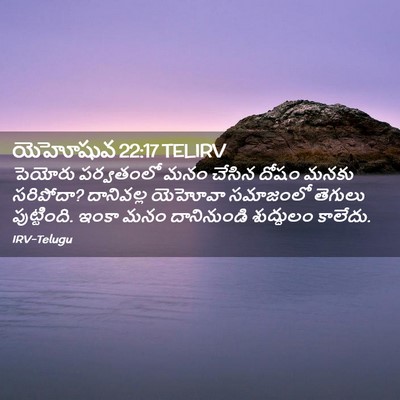 Picture 02 - యెహోషువ 22:17 TELIRV - పెయోరు పర్వతంలో - Bible Verse Picture