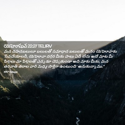 Picture 02 - యెహోషువ 22:27 TELIRV - మన దహనబలులూ - Bible Verse Picture