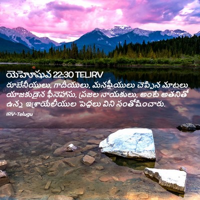 Picture 02 - యెహోషువ 22:30 TELIRV - రూబేనీయులు, - Bible Verse Picture