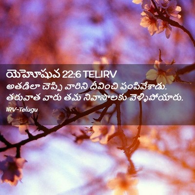 Picture 02 - యెహోషువ 22:6 TELIRV - అతడిలా చెప్పి - Bible Verse Picture