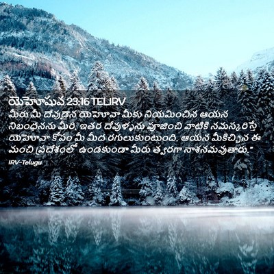 Picture 02 - యెహోషువ 23:16 TELIRV - మీరు మీ దేవుడైన - Bible Verse Picture