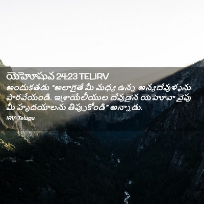 Picture 02 - యెహోషువ 24:23 TELIRV - అందుకతడు “అలాగైతే - Bible Verse Picture