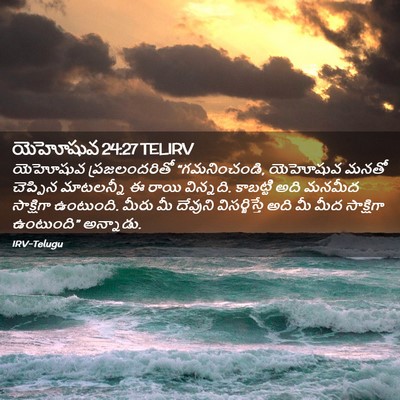 Picture 02 - యెహోషువ 24:27 TELIRV - యెహోషువ - Bible Verse Picture