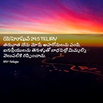 Picture 02 - యెహోషువ 24:5 TELIRV - తరువాత నేను మోషే - Bible Verse Picture