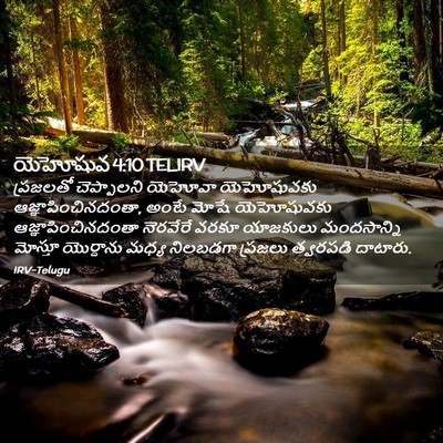 Picture 02 - యెహోషువ 4:10 TELIRV - ప్రజలతో చెప్పాలని - Bible Verse Picture