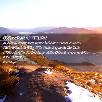Picture 02 - యెహోషువ 4:14 TELIRV - ఆ రోజున యెహోవా - Bible Verse Picture
