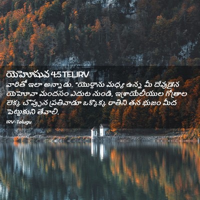 Picture 02 - యెహోషువ 4:5 TELIRV - వారితో ఇలా - Bible Verse Picture