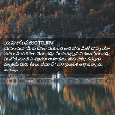 Picture 02 - యెహోషువ 6:10 TELIRV - యెహోషువ “మీరు - Bible Verse Picture