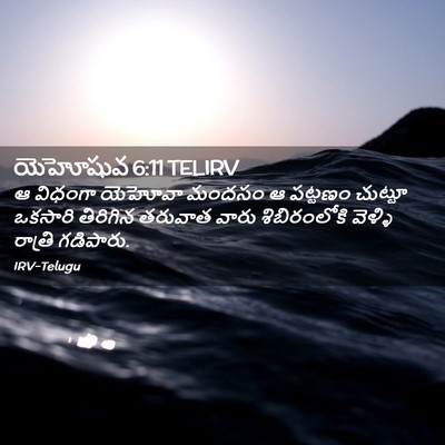 Picture 02 - యెహోషువ 6:11 TELIRV - ఆ విధంగా యెహోవా - Bible Verse Picture