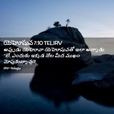 Picture 02 - యెహోషువ 7:10 TELIRV - అప్పుడు యెహోవా - Bible Verse Picture