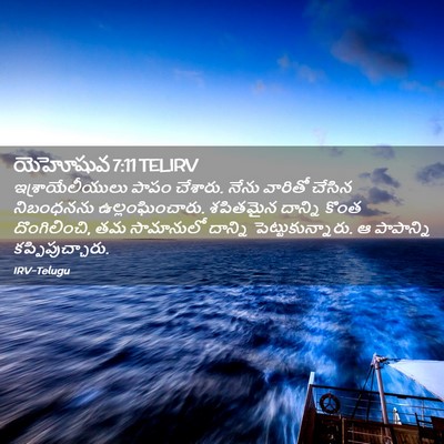 Picture 02 - యెహోషువ 7:11 TELIRV - ఇశ్రాయేలీయులు - Bible Verse Picture