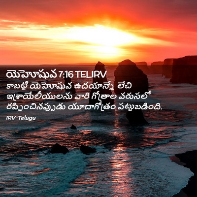 Picture 02 - యెహోషువ 7:16 TELIRV - కాబట్టి యెహోషువ - Bible Verse Picture