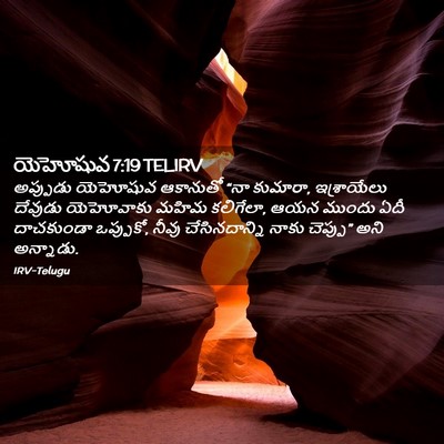 Picture 02 - యెహోషువ 7:19 TELIRV - అప్పుడు యెహోషువ - Bible Verse Picture