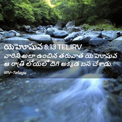 Picture 02 - యెహోషువ 8:13 TELIRV - వారిని అలా ఉంచిన - Bible Verse Picture