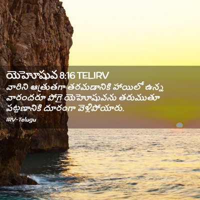 Picture 02 - యెహోషువ 8:16 TELIRV - వారిని ఆత్రుతగా - Bible Verse Picture
