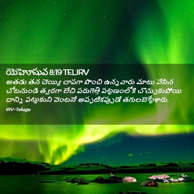 Picture 02 - యెహోషువ 8:19 TELIRV - అతడు తన చెయ్యి - Bible Verse Picture