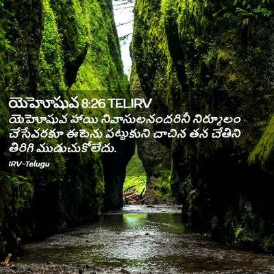 Picture 02 - యెహోషువ 8:26 TELIRV - యెహోషువ హాయి - Bible Verse Picture