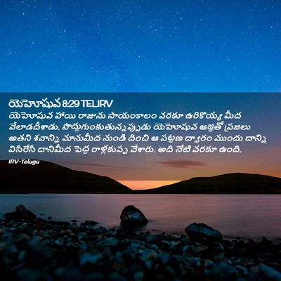 Picture 02 - యెహోషువ 8:29 TELIRV - యెహోషువ హాయి - Bible Verse Picture