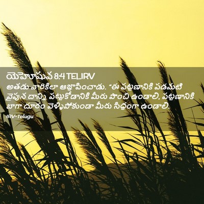 Picture 02 - యెహోషువ 8:4 TELIRV - అతడు వారికిలా - Bible Verse Picture