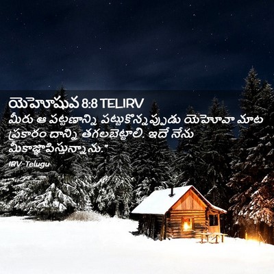 Picture 02 - యెహోషువ 8:8 TELIRV - మీరు ఆ పట్టణాన్ని - Bible Verse Picture