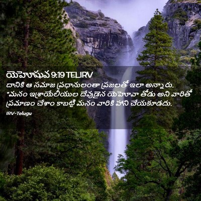 Picture 02 - యెహోషువ 9:19 TELIRV - దానికి ఆ సమాజ - Bible Verse Picture