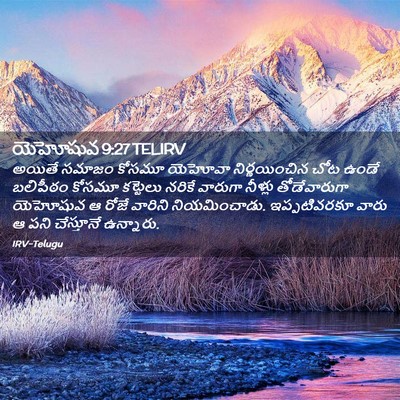 Picture 02 - యెహోషువ 9:27 TELIRV - అయితే సమాజం కోసమూ - Bible Verse Picture