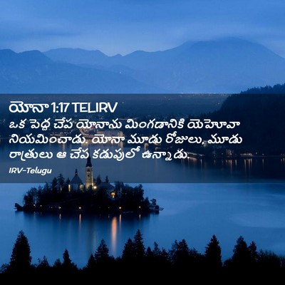 Picture 02 - యోనా 1:17 TELIRV - ఒక పెద్ద చేప - Bible Verse Picture