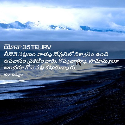 Picture 02 - యోనా 3:5 TELIRV - నీనెవె పట్టణం - Bible Verse Picture