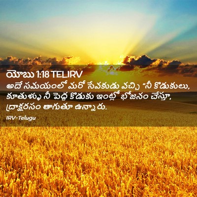 Picture 02 - యోబు 1:18 TELIRV - అదే సమయంలో మరో - Bible Verse Picture