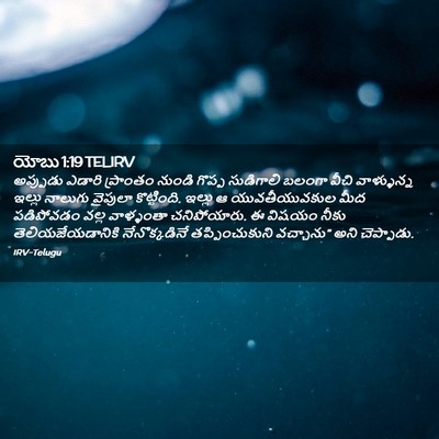 Picture 02 - యోబు 1:19 TELIRV - అప్పుడు ఎడారి - Bible Verse Picture