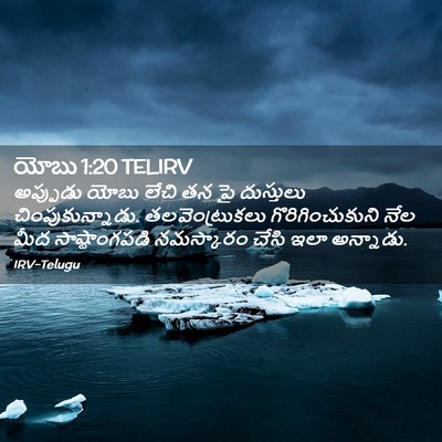 Picture 02 - యోబు 1:20 TELIRV - అప్పుడు యోబు లేచి - Bible Verse Picture