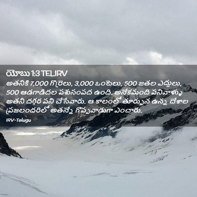 Picture 02 - యోబు 1:3 TELIRV - అతనికి 7,000 - Bible Verse Picture