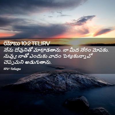 Picture 02 - యోబు 10:2 TELIRV - నేను దేవునితో - Bible Verse Picture