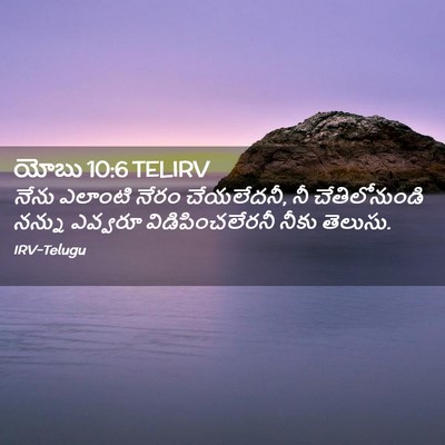 Picture 02 - యోబు 10:6 TELIRV - నేను ఎలాంటి నేరం - Bible Verse Picture