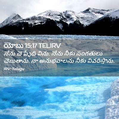 Picture 02 - యోబు 15:17 TELIRV - నేను చెప్పేది - Bible Verse Picture