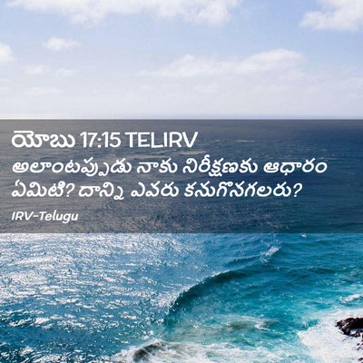 Picture 02 - యోబు 17:15 TELIRV - అలాంటప్పుడు నాకు - Bible Verse Picture