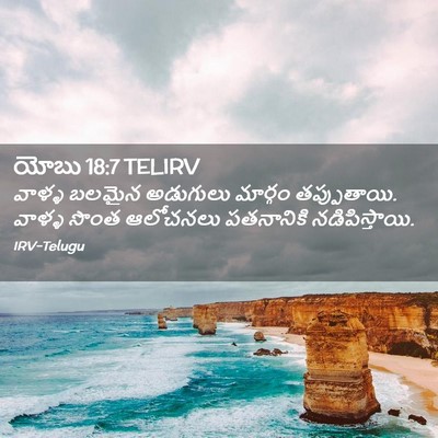 Picture 02 - యోబు 18:7 TELIRV - వాళ్ళ బలమైన - Bible Verse Picture