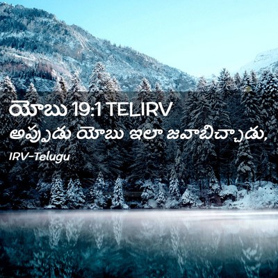 Picture 02 - యోబు 19:1 TELIRV - అప్పుడు యోబు ఇలా - Bible Verse Picture