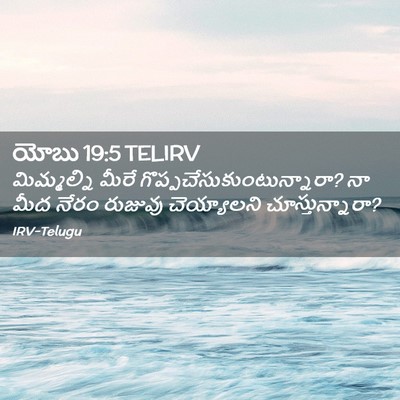 Picture 02 - యోబు 19:5 TELIRV - మిమ్మల్ని మీరే - Bible Verse Picture